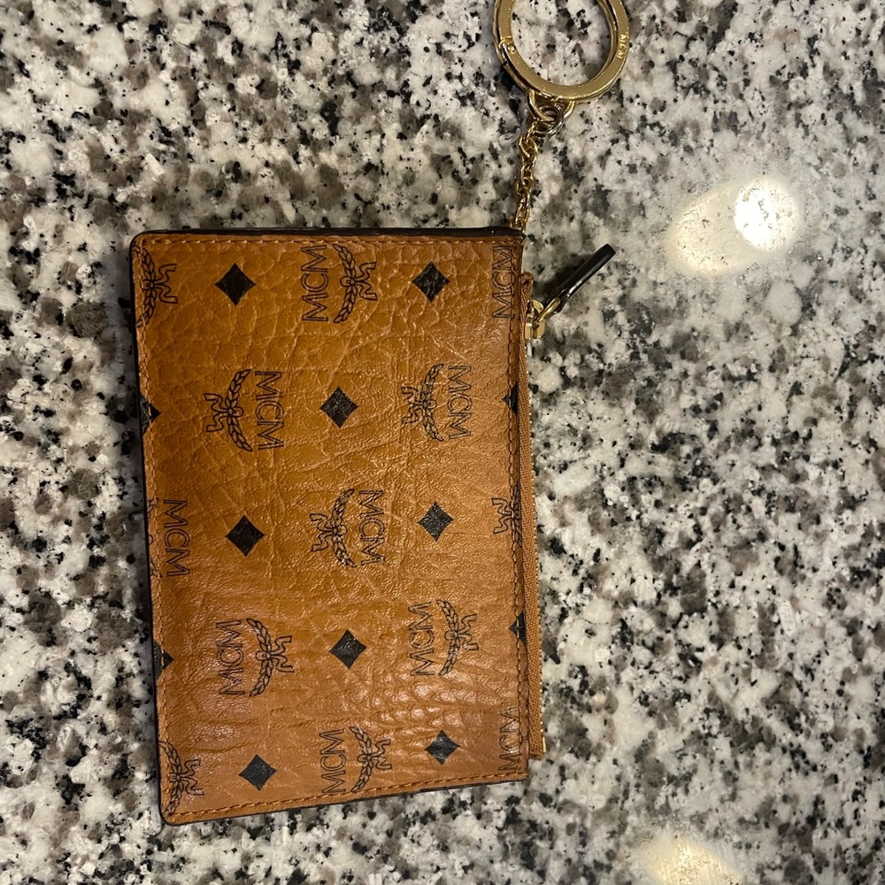 MCM Tan Leather Card Holder